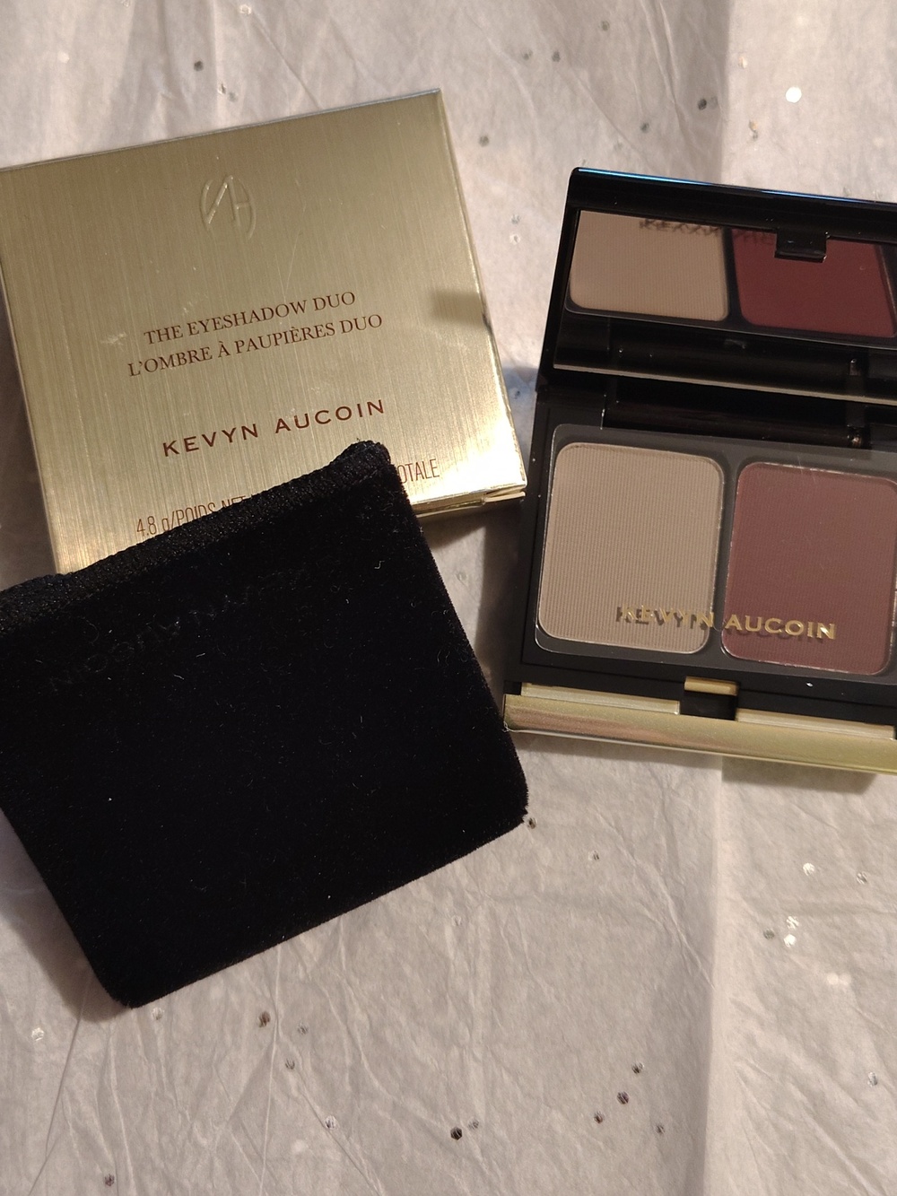 NIB KEVIN AUCOIN EYE SHADOW DUO 213 STORM CLOUD MALBEC